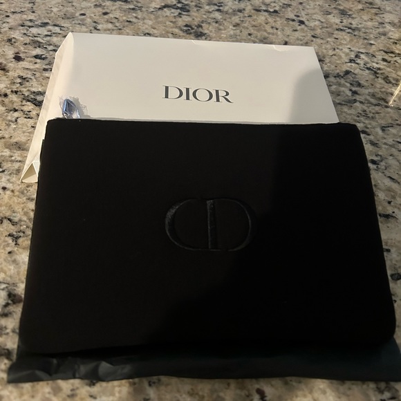 Dior CD Logo Pouch Cosmetic Bag - Picture 2 of 3